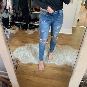 LIMITED EDITION lucky brand embroidered jeans